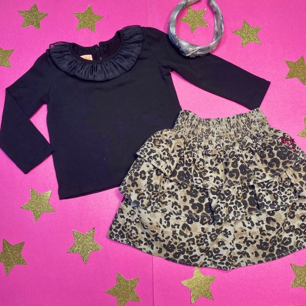 LEOPARD SLEEPY RUFFLE SKIRT