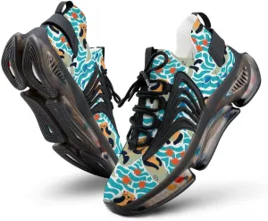 Lovely Sea Otters Walking Shoes for Men Lightweight Tennis Fashion Elastic Sports Shoes Cushion Basketball Shoes
