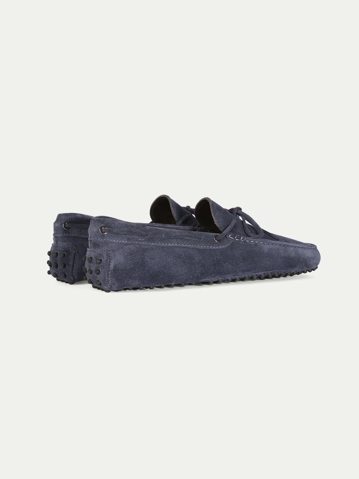 Luxury Edition - Artisian Made Steel Blue Italian Suede Ophelia Driving Loafers - AW24