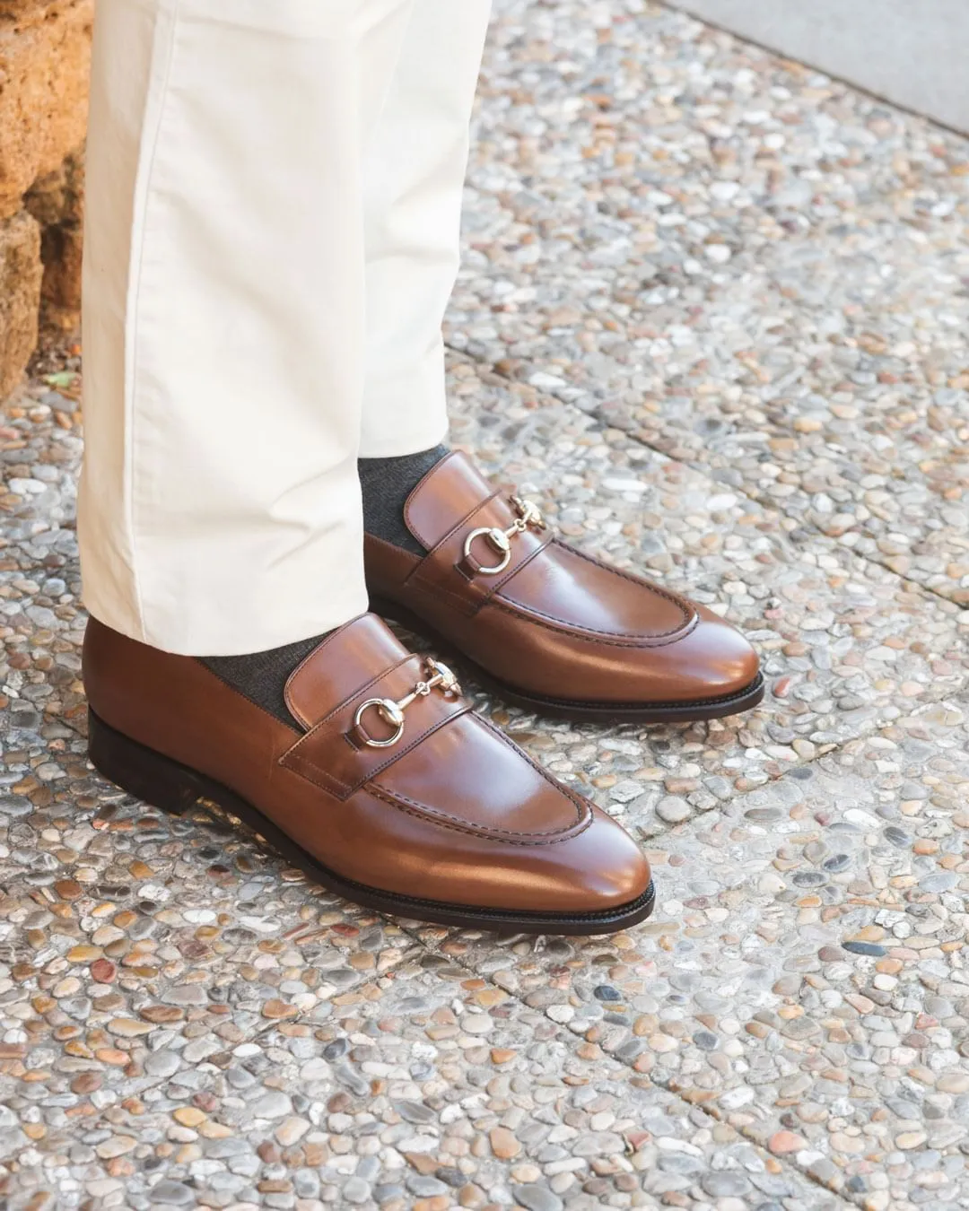 Luxury Edition - Artisian Made Tan Italian Leather Emria Horse Bit Loafers - AW24