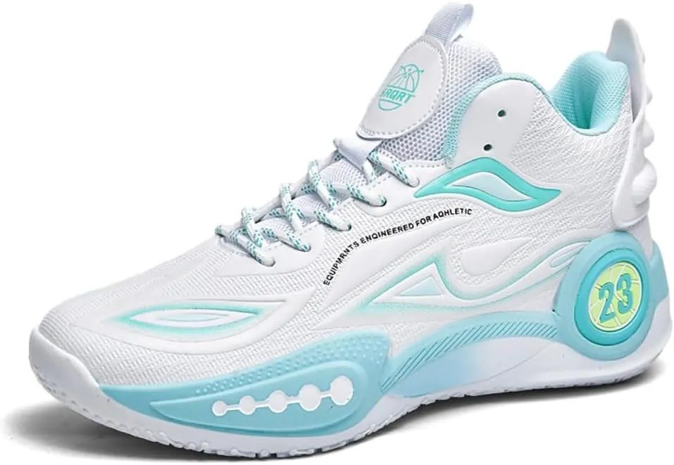 Men's Basketball Shoes Mid Basketball Sneakers Non-Slip Outdoor Cushioning Workout Shoes