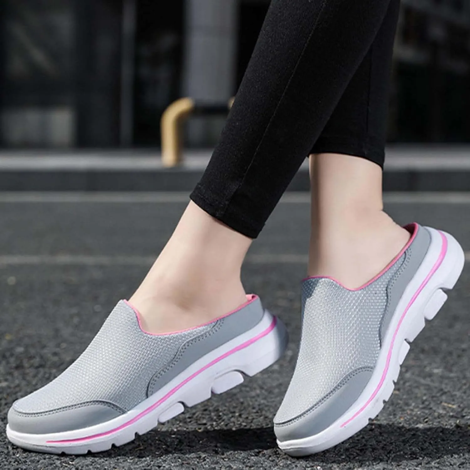 Men's Breathable Barefoot Shoes Soft Flat Soled Slip On Mesh Shoes Heelless Walking Mens Dress Breathable