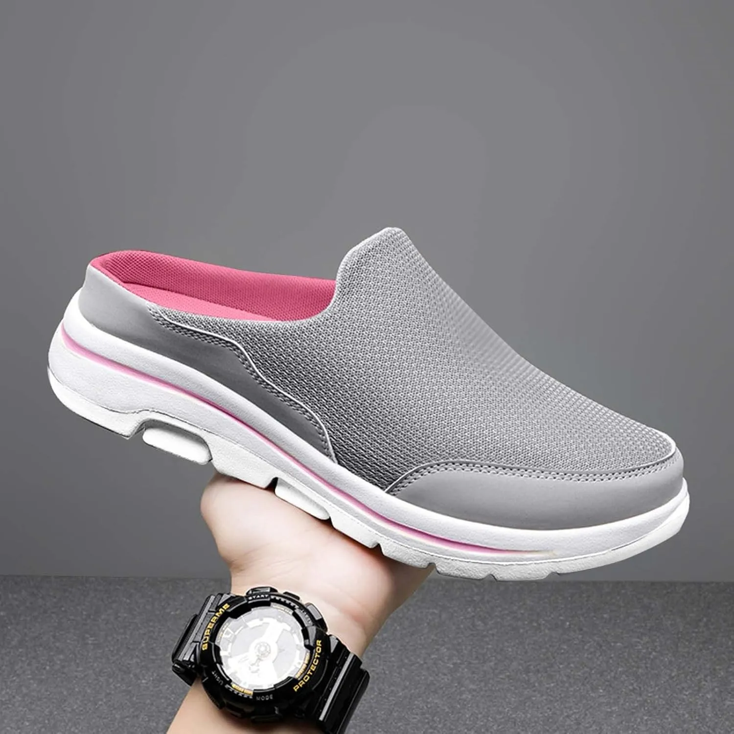 Men's Breathable Barefoot Shoes Soft Flat Soled Slip On Mesh Shoes Heelless Walking Mens Dress Breathable