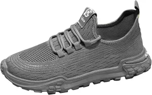 Mens Breathable Lace Up Running Shoes Comfortable Breathable Lace Up Sneaker Arch Support Sports Shoes for Men