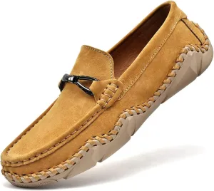Men??s Casual Leather Fashion Slip On Loafers Shoes Moccasins Driving Shoes Hand-Made Dress Shoes Soft