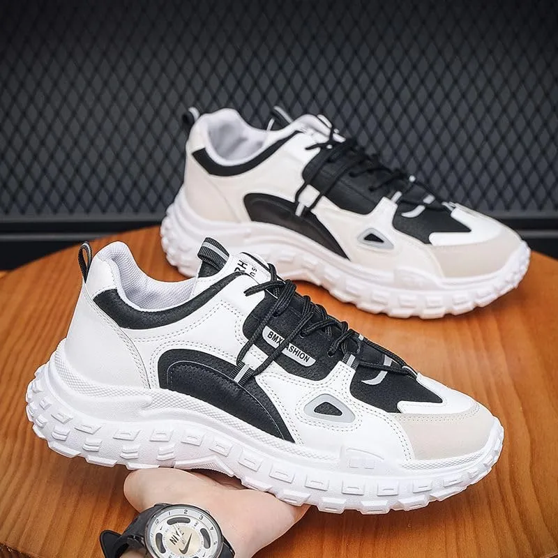 Men's Fashion Skateboard Shoes, Casual Sneakers, Outdoor Men's Street Style Shoes Low top lace-up
