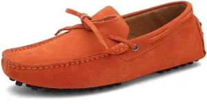 Mens Loafers Shoe Boat Shoes Genuine Leather Stitching Details Round Toe Suede Vamp Flat Heel Comfortable Lightweight Walking Wedding Slip-on
