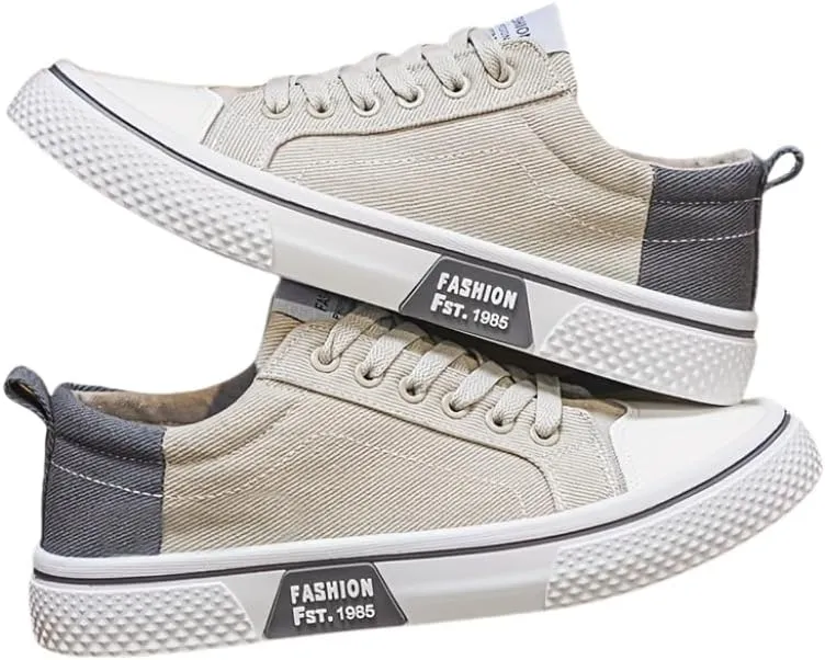 Mens Low Top Graphic Skateboard Shoes - Comfortable, Non-Slip, Breathable, and Durable - Daily Casual Wear All Seasons
