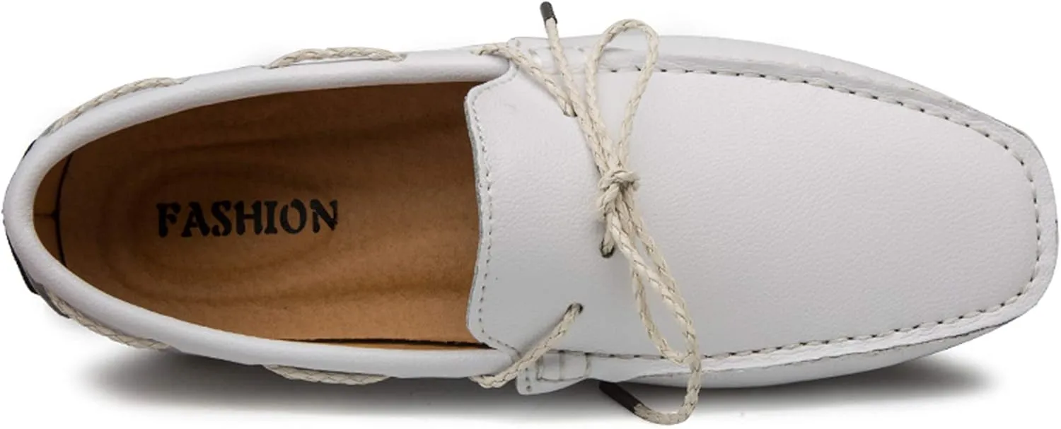 Mens Penny Loafers Lace Slip-on Loafers Moccasins Flat Driving Shoes