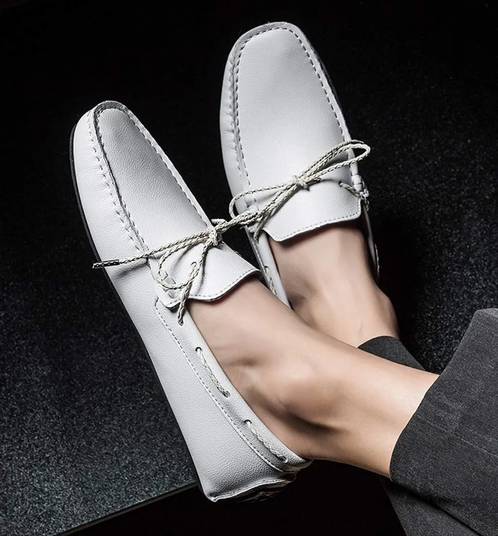 Mens Penny Loafers Lace Slip-on Loafers Moccasins Flat Driving Shoes