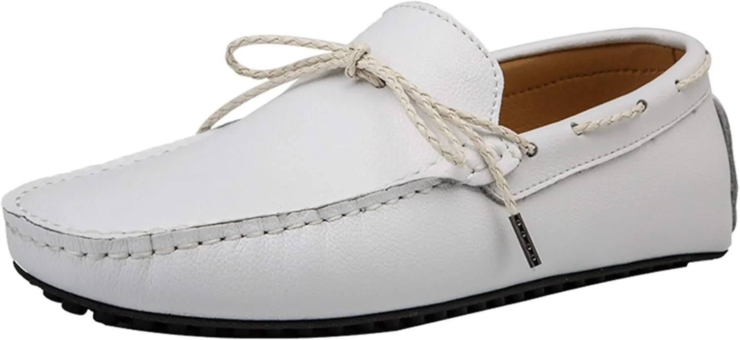 Mens Penny Loafers Lace Slip-on Loafers Moccasins Flat Driving Shoes