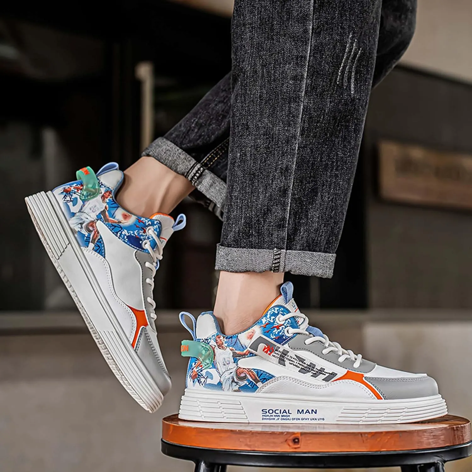 Men's Skateboarding Shoes Fashion Skateboarding Shoes Autumn/Winter Sports and Leisure Shoes