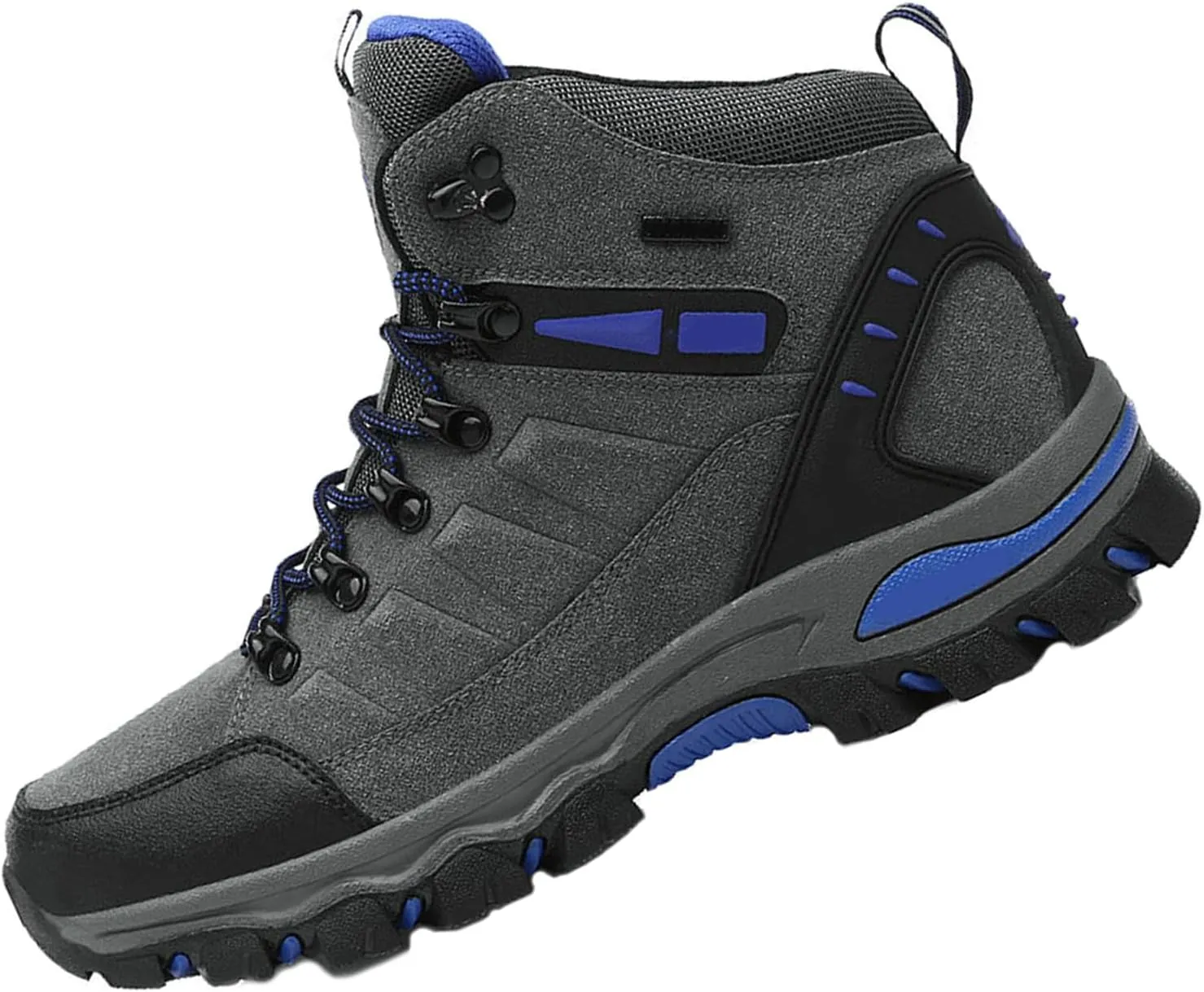 Men's Suede Waterproof Lace-Up Hiking Boots Comfortable Non-Slip Mid-Cut Hiking Boots