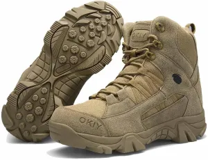 Mens Tactical Boots, Lightweight Combat Boots Breathable Desert Boots Military Tactical Boots Durable Combat Boots Men's Waterproof Hiking Boots