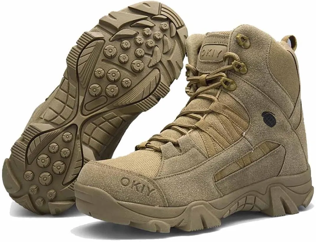 Mens Tactical Boots, Lightweight Combat Boots Breathable Desert Boots Military Tactical Boots Durable Combat Boots Men's Waterproof Hiking Boots