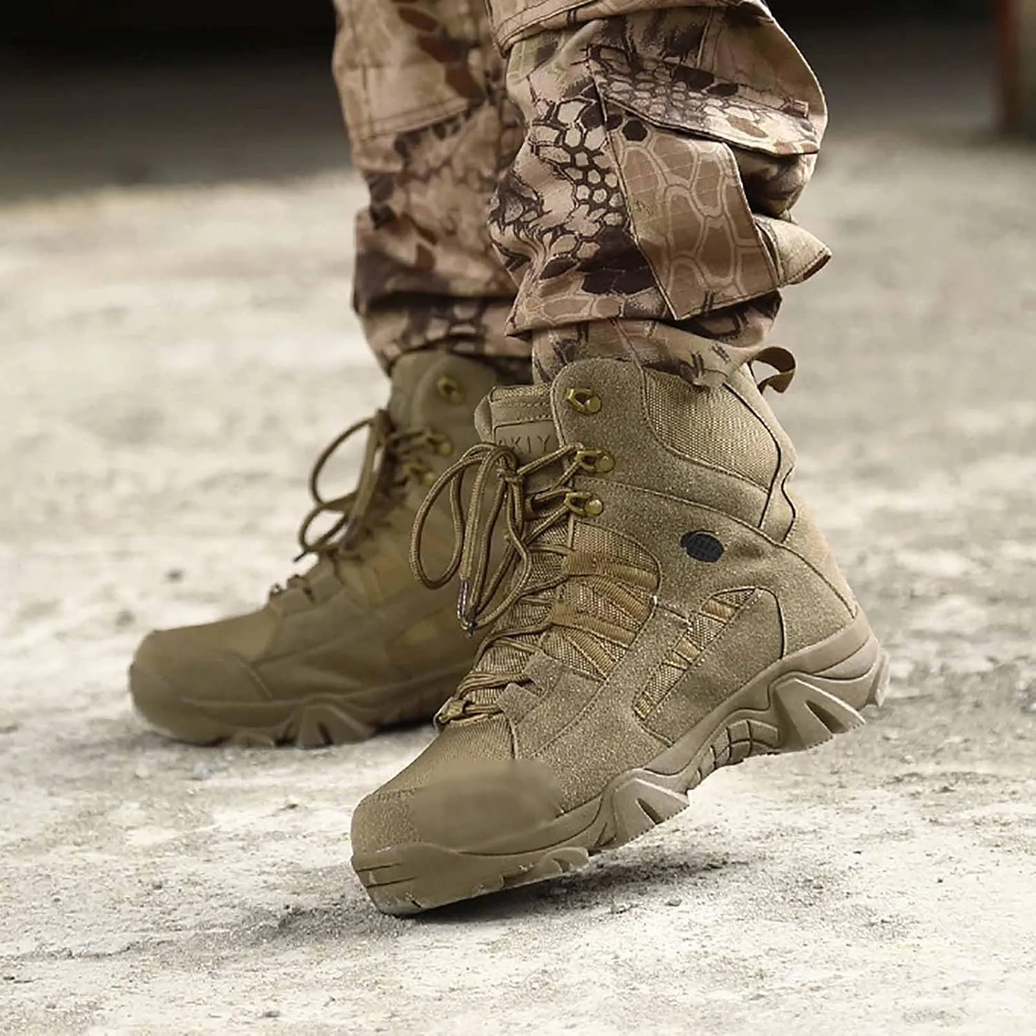 Mens Tactical Boots, Lightweight Combat Boots Breathable Desert Boots Military Tactical Boots Durable Combat Boots Men's Waterproof Hiking Boots