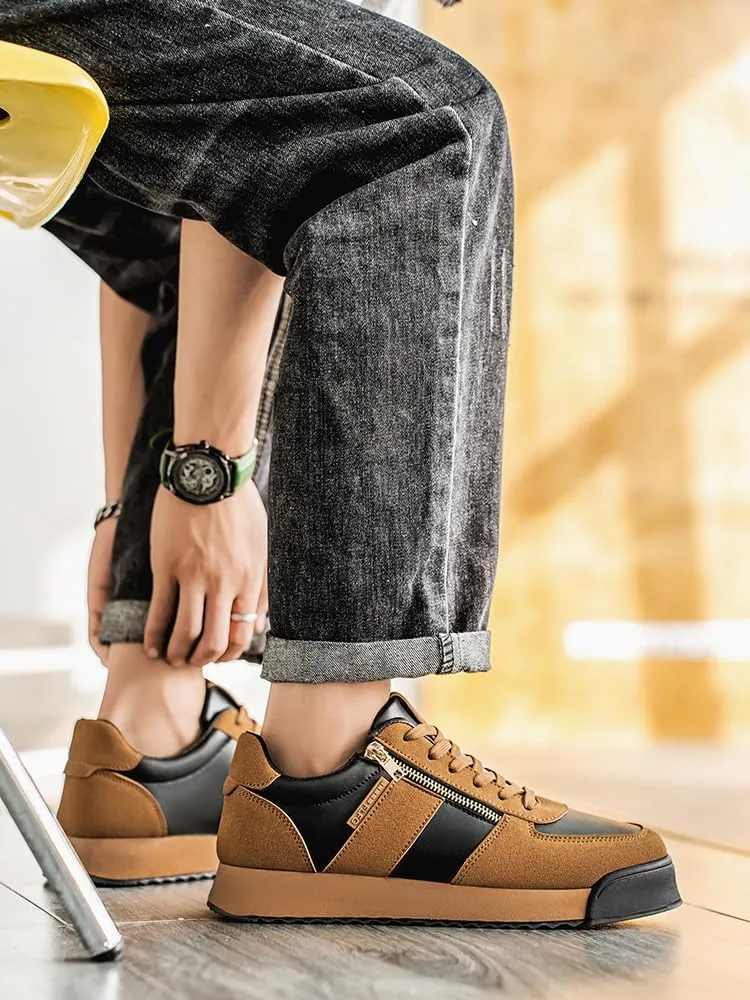 Men's Trendy Stylish Sneakers, Comfortable Wear-Resistant Skateboard Shoes for All Seasons, Casual Shoes for Outdoor & Everyday Wear