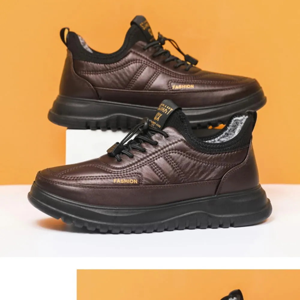 Mens Winter Boots Snow Shoes Casual Lightweight Waterproof Snow Boots Anti-Slip Fur Lined Trekking Backpacking Hiking Boots Hiking Boots Comfortable Outdoor