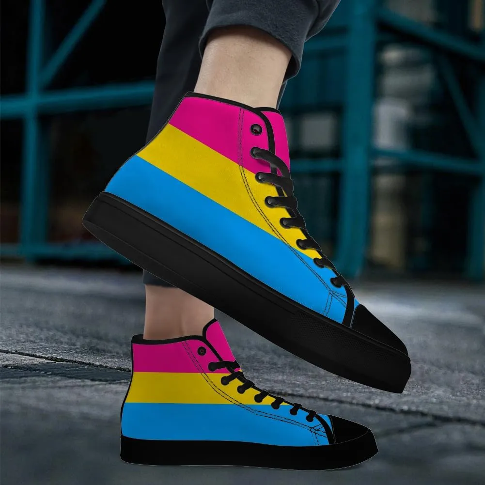 Men's Women's High Top Sneakers LGBTQ Canvas Shoes LGBT Flag Shoes Gifts for Men Women