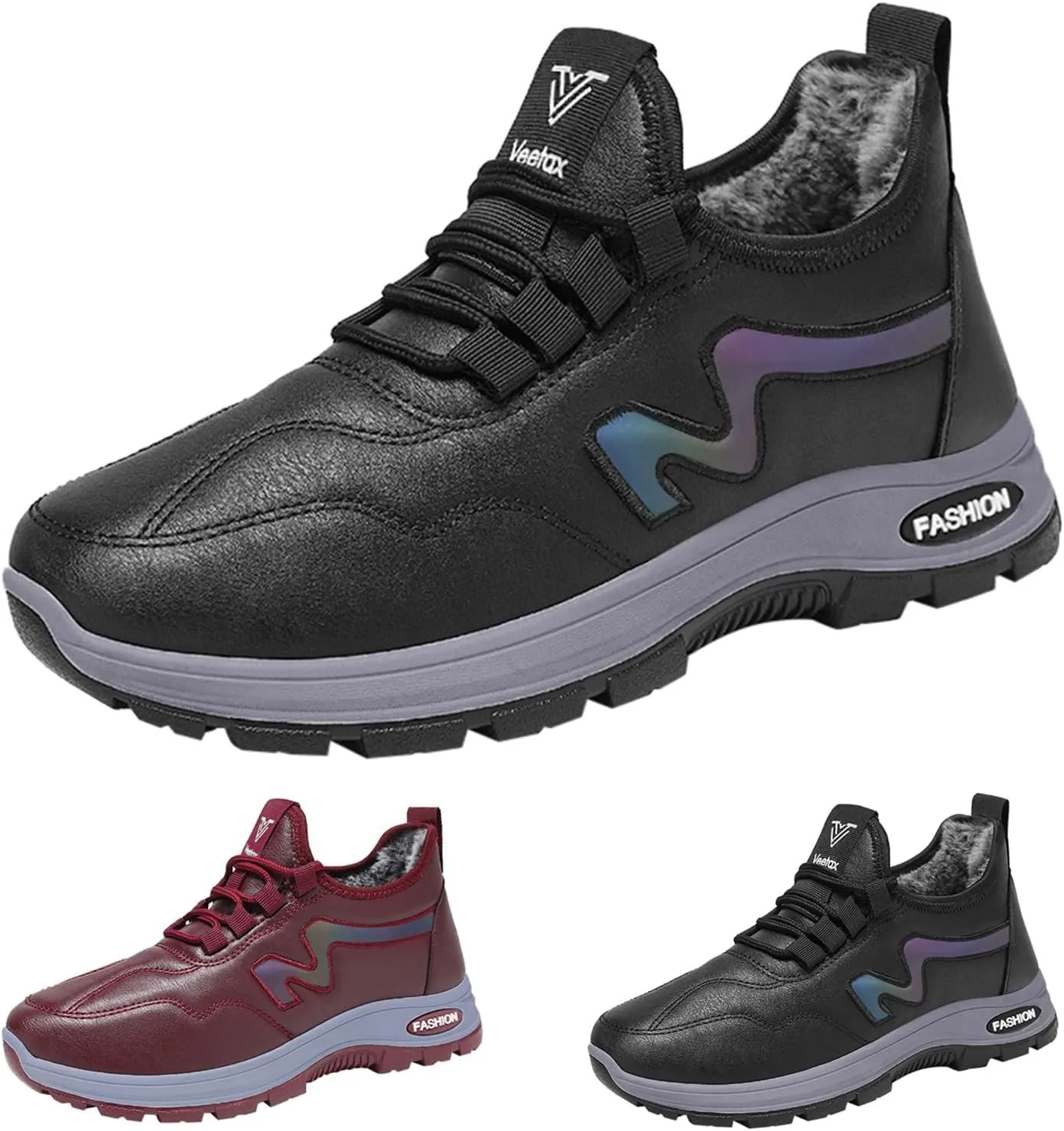 Men's Work Boots Steel Toe Hiking Sneakers Fur Lined Ankle Boot Women's Safety Toe Shoes Steel Toe Work Botas Soft Toe Non Slip Rubber Sole Hike Grounded Footwear