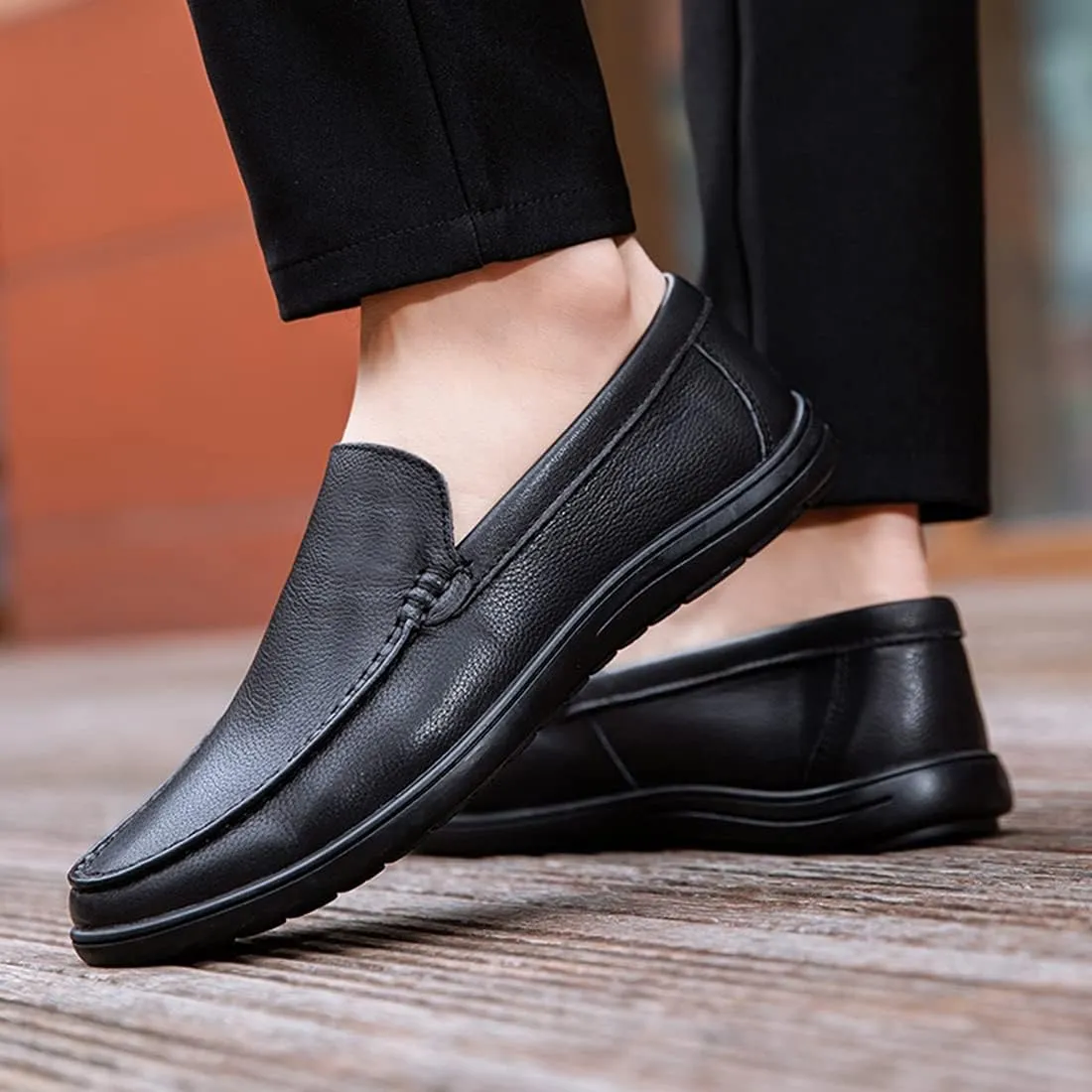 Minishion Driving Shoes for Men Fashion Business Dress Loafers 1667#