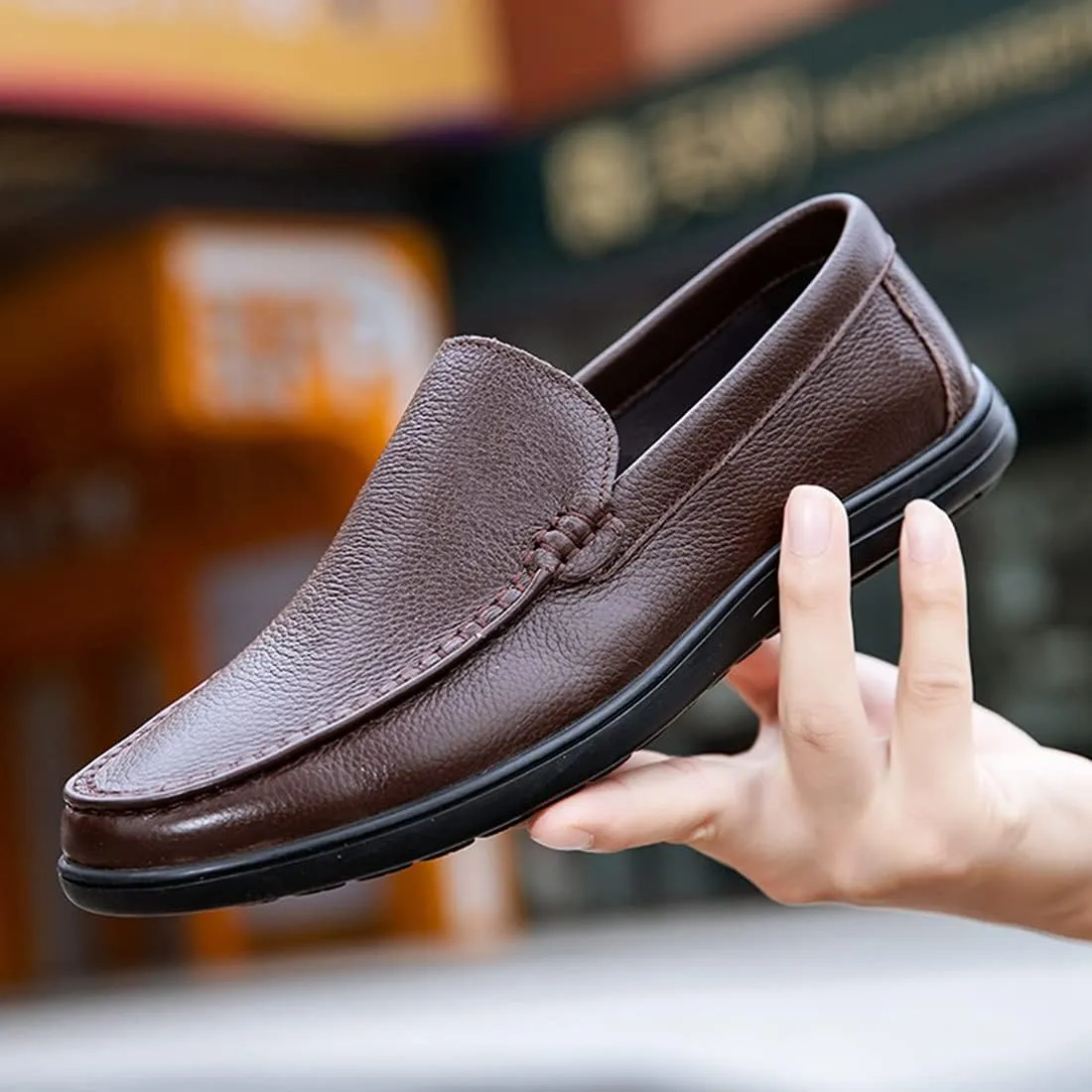 Minishion Driving Shoes for Men Fashion Business Dress Loafers 1667#