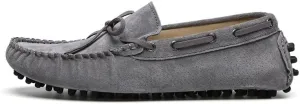 New Loafers for Men Round Toe Solid Color Suede Vamp Boat Driving Loafers Flexible Comfortable Anti-slip Walking Slip On