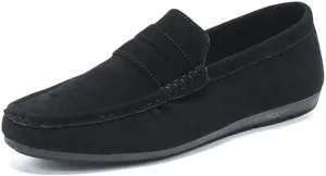 New Loafers for Men Suede Vamp Driving Penny Loafers Apron Toe Anti-Slip Slip Resistant Flexible Classic Wedding Slip-on