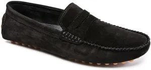 New Mens Loafers Round Toe Suede Vamp Penny Driving Loafers Moc Shoes Resistant Comfortable Anti-Slip Classic Slip On