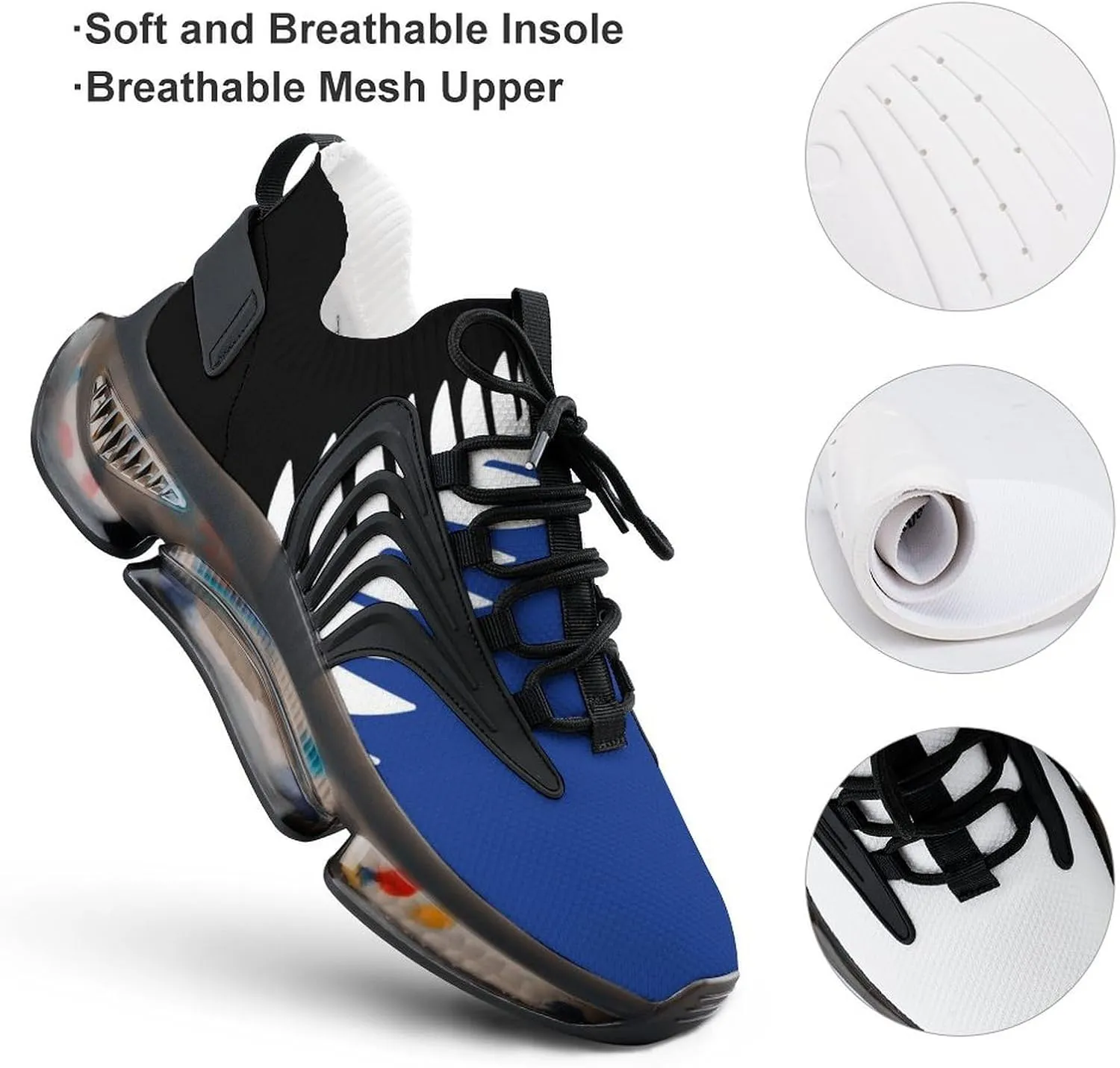 New Zealand New Flag Walking Shoes for Men Lightweight Tennis Fashion Elastic Sports Shoes Cushion Basketball Shoes