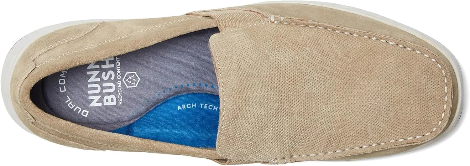 Nunn Bush Men's Luca Moccasin Toe Venetian Suede Slip-on Lightweight Comfortable Loafers