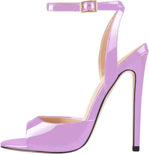 onlymaker Women's Fashion Peep Toe Ankle Sandals Cross Buckle Strap Sexy Open-back Stiletto High Heel Sandals