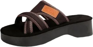 Orthopedic Sandals for Women Black Dressy Comfort Slides Slippers Fashion Casual Platform Sandal Outdoor Walking Shoes2