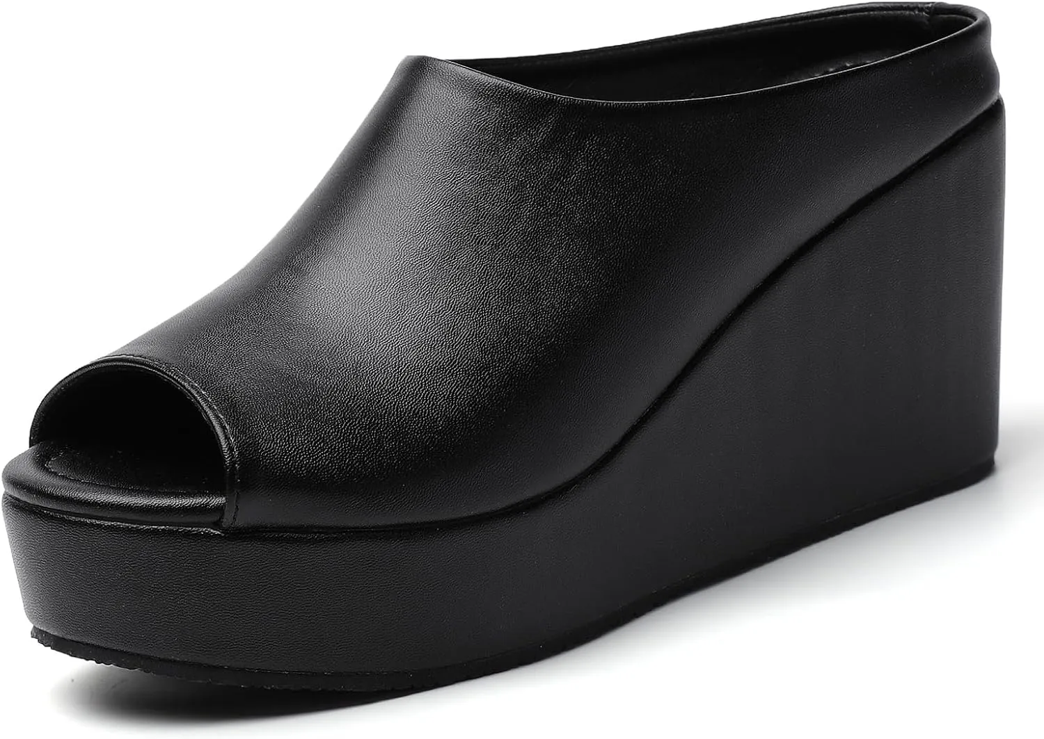 Orthopedic Wedge Sandals Women - Walking Shoes Leather Wedge Slides for Women Dressy Platform - Comfortable & Lightweight Fashion Casual Heels