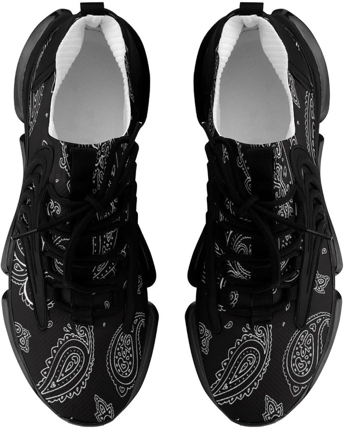 Paisley Background Walking Shoes for Men Lightweight Tennis Fashion Elastic Sports Shoes Cushion Basketball Shoes