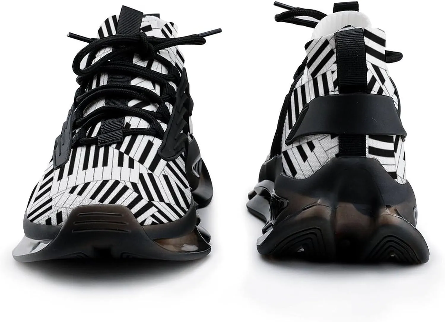 Piano Keyboard Walking Shoes for Men Lightweight Tennis Fashion Elastic Sports Shoes Cushion Basketball Shoes