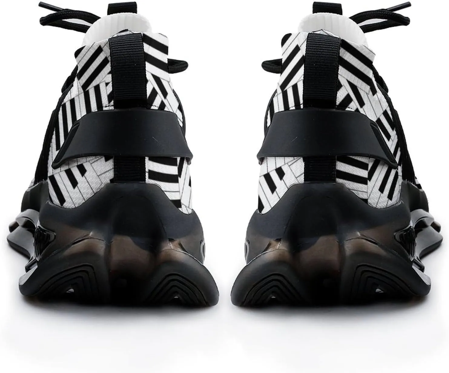 Piano Keyboard Walking Shoes for Men Lightweight Tennis Fashion Elastic Sports Shoes Cushion Basketball Shoes