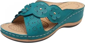 Platform Wedge Sandals Women Slip On Wedge Sandals for Women Dress Beach Shoes Low Wedge Dress Shoes
