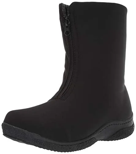 Propét Women's Madi Mid Zip Obsolete Snow Boot, Black, 7H Narrow Narrow US