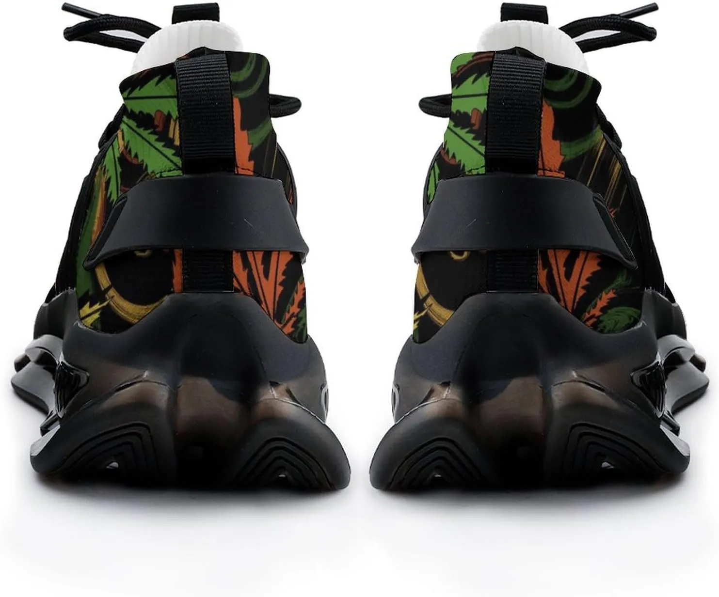 Rasta Weed Leaf Mens Running Shoes Lightweight Walking Tennis Shoes Soft Soled Elastic Cushion Basketball Shoes