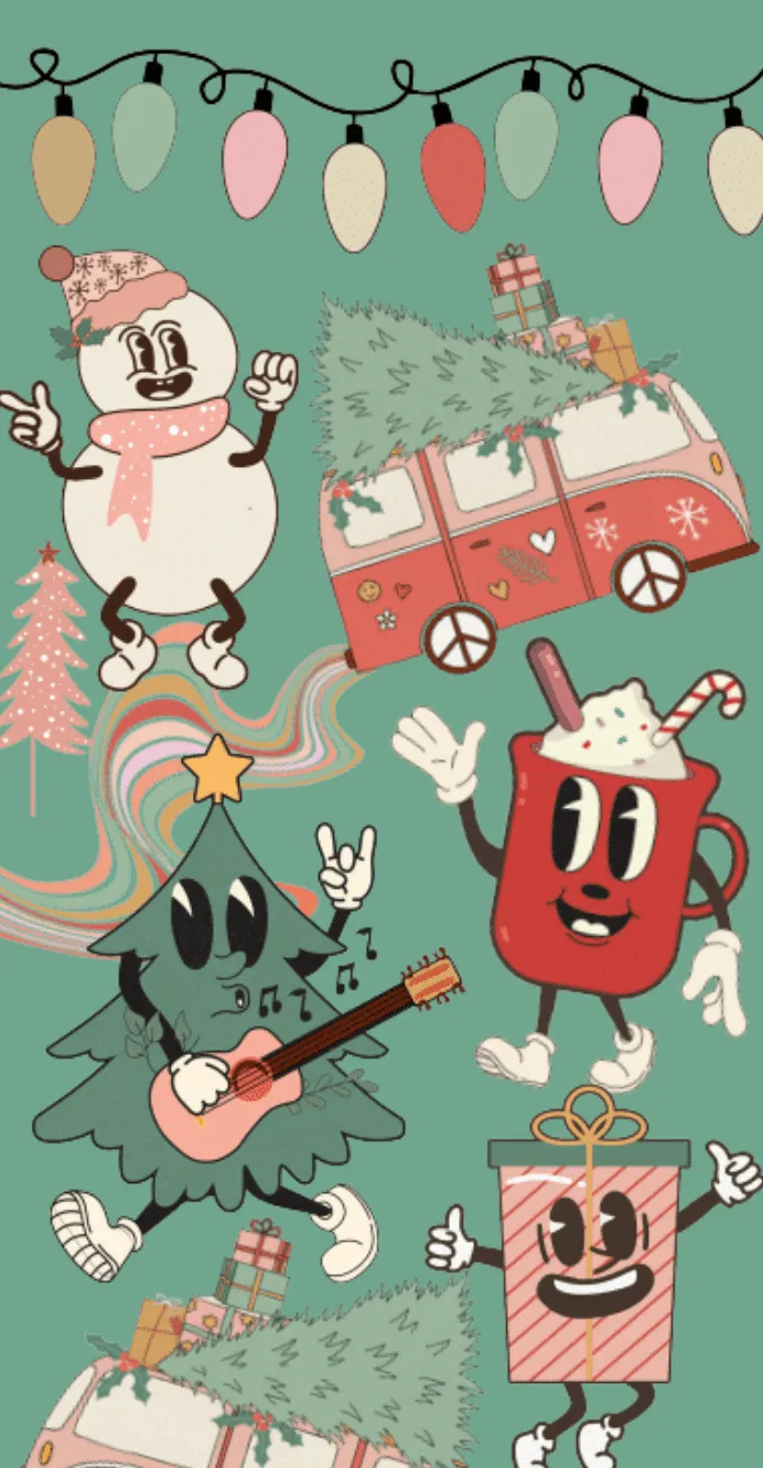Retro Christmas Boot Socks