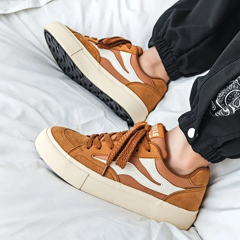 Retro Sports-Style Men's Skate Shoes, Suitable for All Seasons and Versatile for Casual and Daily wear.