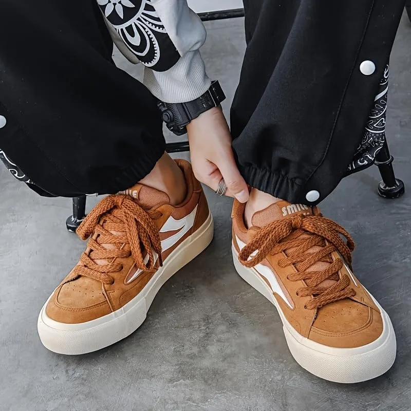 Retro Sports-Style Men's Skate Shoes, Suitable for All Seasons and Versatile for Casual and Daily wear.