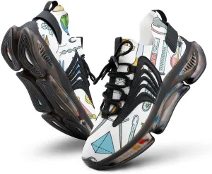 Science Or Chemistry Elements Walking Shoes for Men Lightweight Tennis Fashion Elastic Sports Shoes Cushion Basketball Shoes