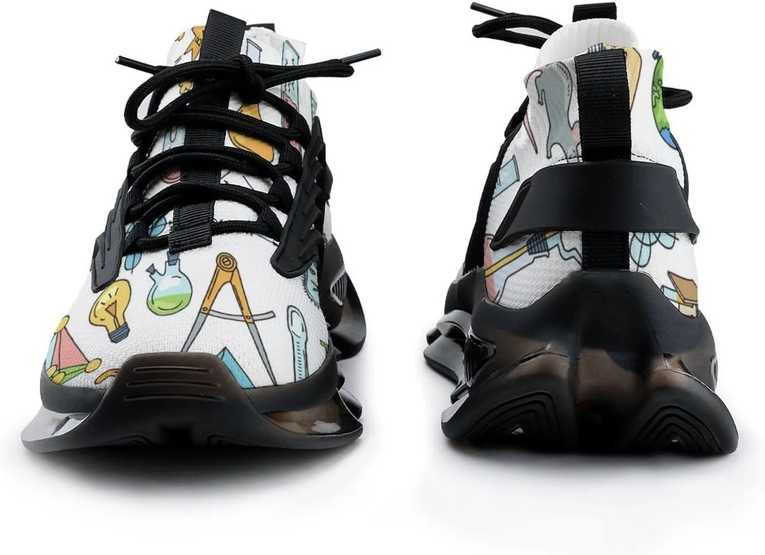 Science Or Chemistry Elements Walking Shoes for Men Lightweight Tennis Fashion Elastic Sports Shoes Cushion Basketball Shoes