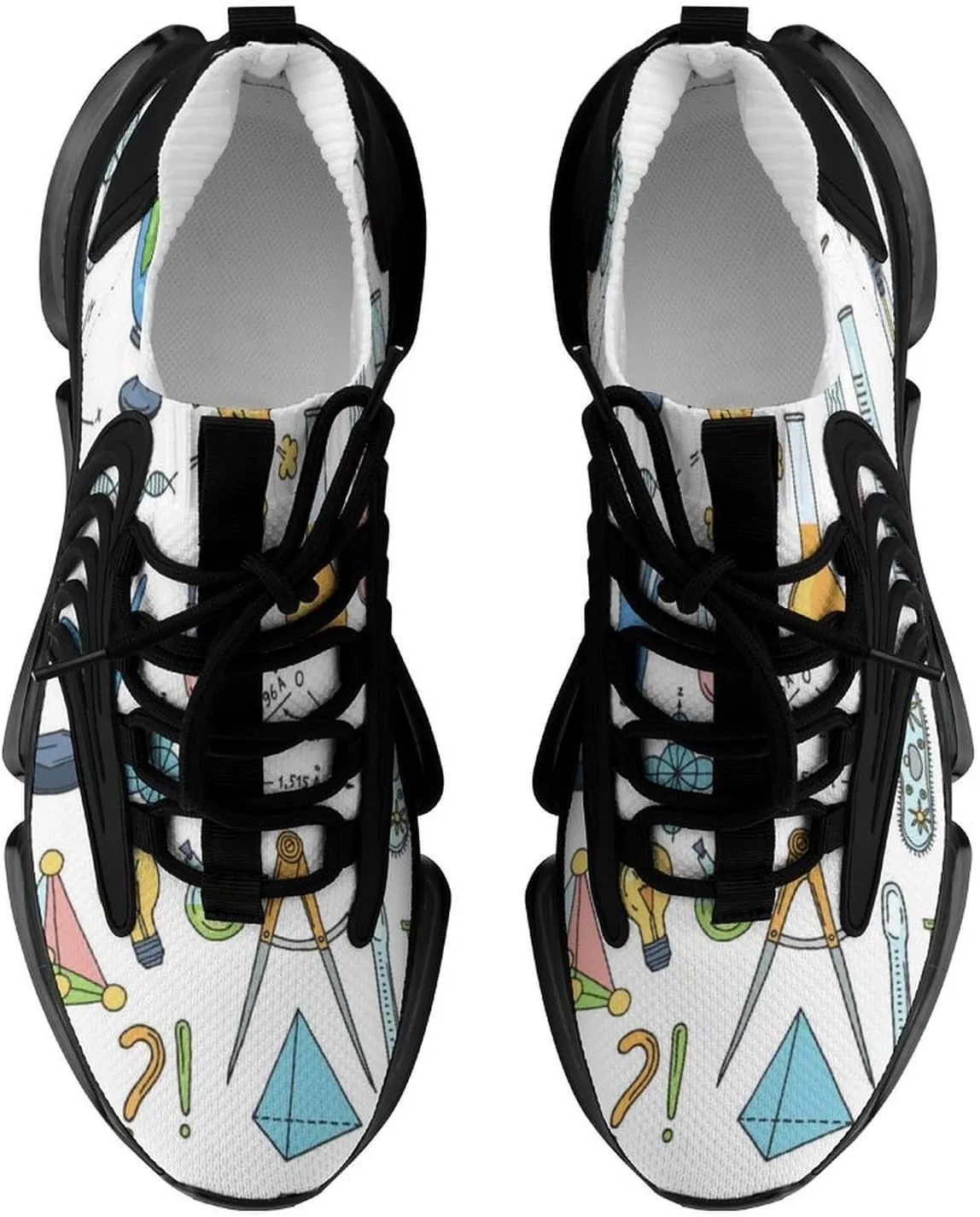 Science Or Chemistry Elements Walking Shoes for Men Lightweight Tennis Fashion Elastic Sports Shoes Cushion Basketball Shoes