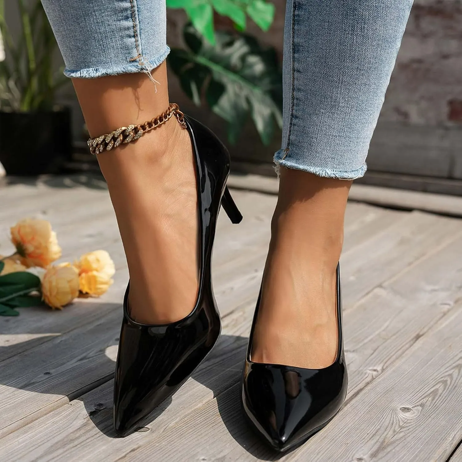 Sexy Casual Dress Shoes High Heels Closed Toe Heels Women's Stiletto Pointed Toe Dress Shoes Wedding Prom Bridal Work
