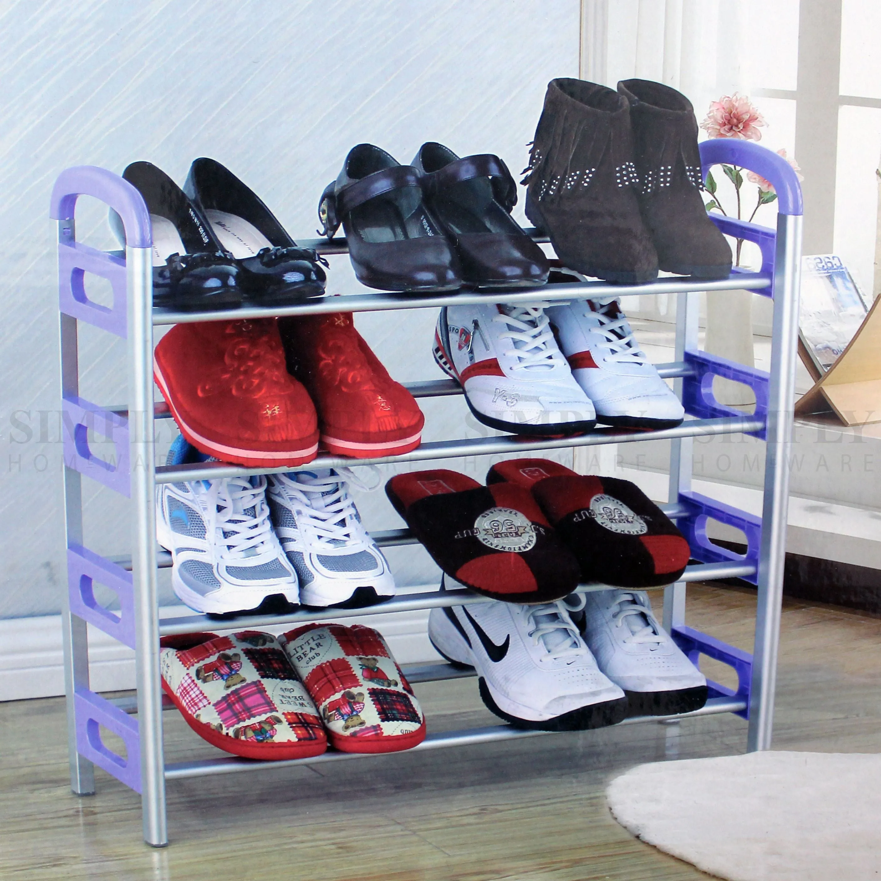 Shoe Rack Shelf Storage Stand Small Large 4 5 6 Tier Aluminium Organiser Metal