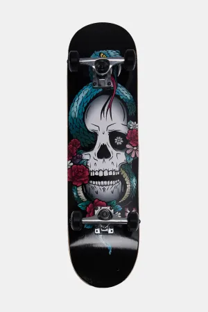 Skateboard imprimé serpent et crâne Zoo York 8"