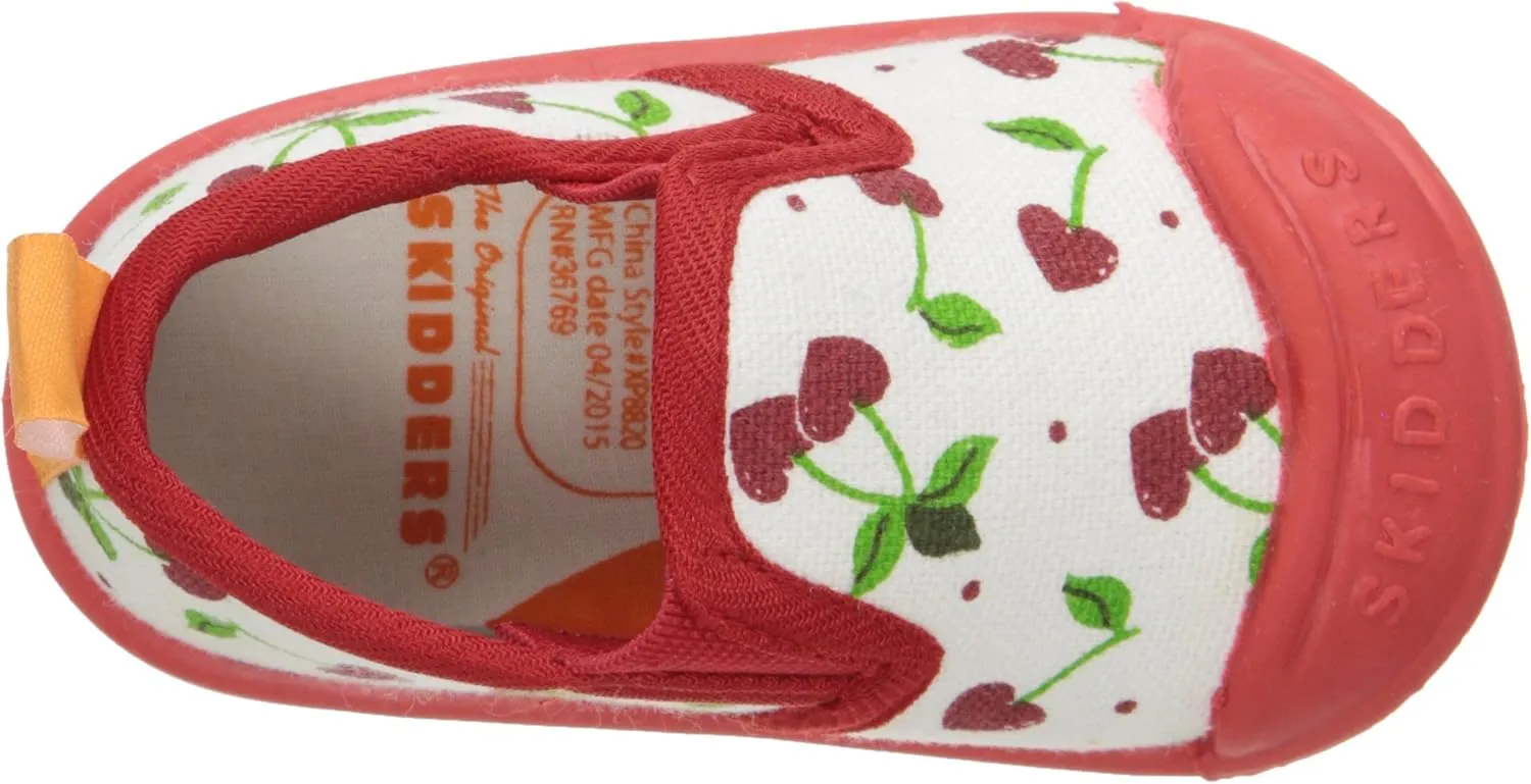 SkidDERS Cherry Hearts Canvas Shoes Sneaker (Toddler)
